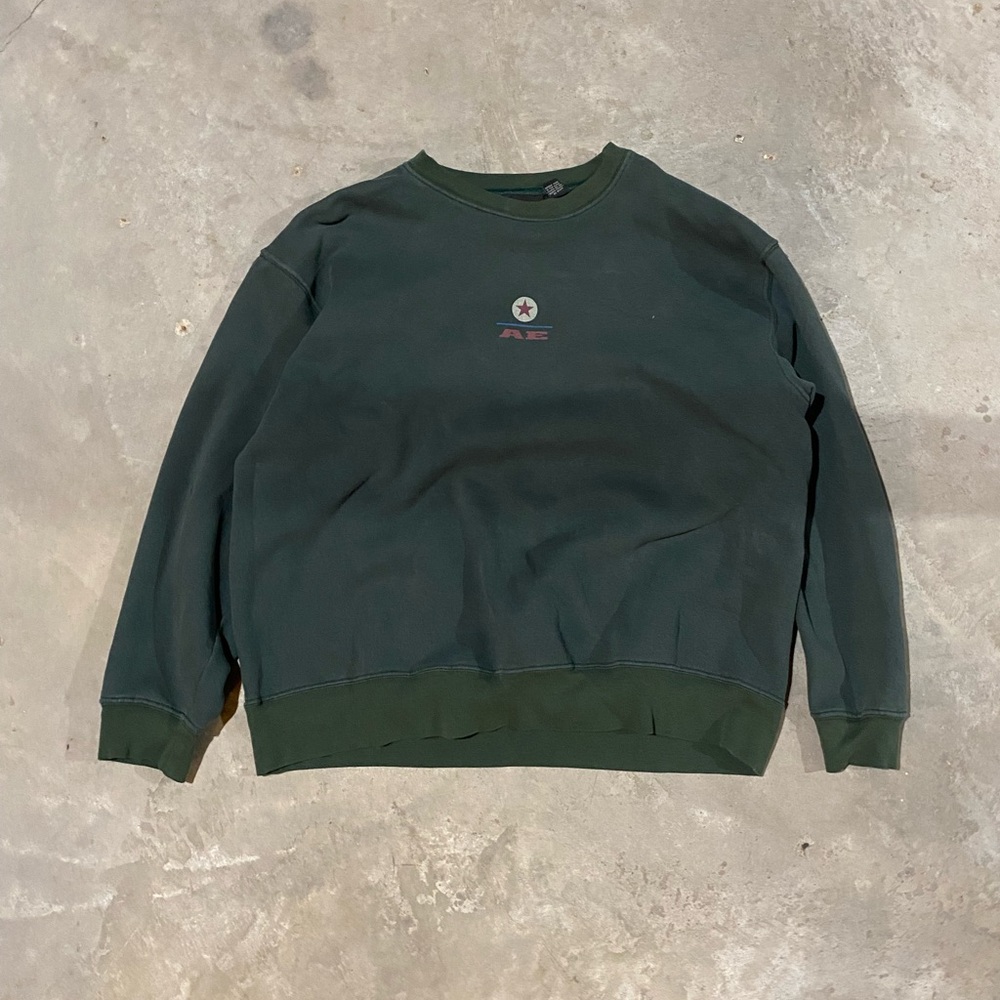 Oversized green american eagle sweatshirt Large